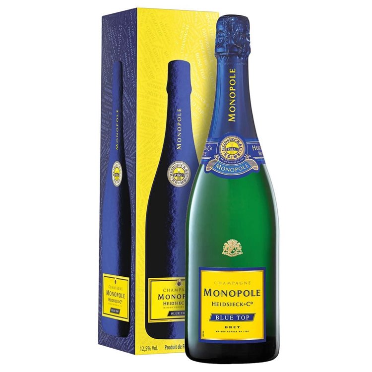HEIDSIECK MONOPOLE Champagne BLUE TOP ASTUCCIATO cl.75 HEIDSIECK MONOPOLE Champagne BLUE TOP ASTUCCIATO cl.75