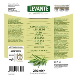 Levante - Condimento a base di Olio Extra Vergine di Oliva (98%) all’Aroma di Rosmarino - 250 ml