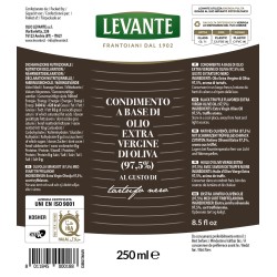 Levante - Condimento a base di Olio Extra Vergine di Oliva (97,5%) al Gusto di Tartufo Nero - 250 ml