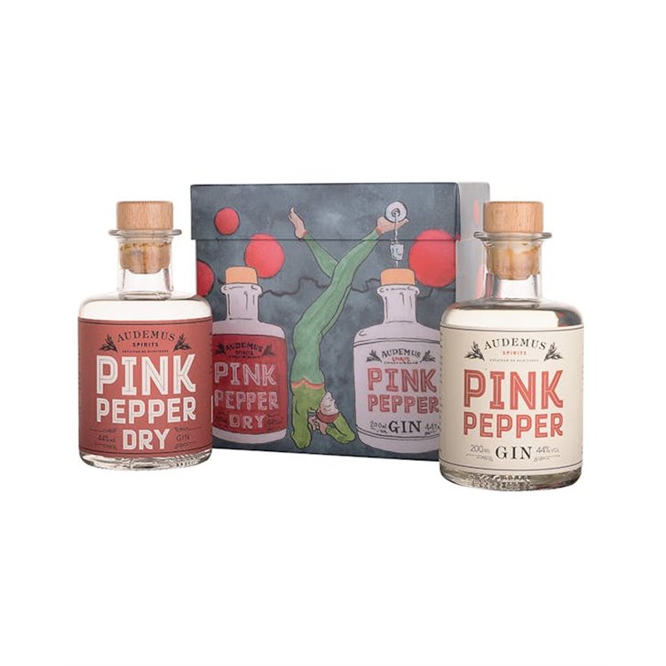 AUDEMUS SPIRITS SAS GIFT CONFEZIONE PINK PEPPER + DRY 0,20 AUDEMUS SPIRITS SAS GIFT CONFEZIONE PINK PEPPER + DRY 0,20