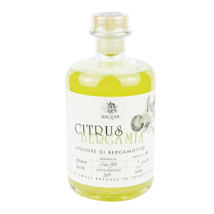 NUNQUAM Snc di Pagliai Cristina & C. CITRUS BERGAMIA Liquore di Bergamotto-Op 0,500 NUNQUAM Snc di Pagliai Cristina & C. CITRUS BERGAMIA Liquore di Bergamotto-Op 0,500