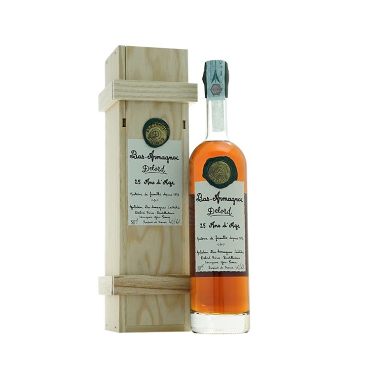 REBOUX MICHEL EXPORT 25 anni BAS ARMAGNAC Astuccio Legno-Delord 0,50