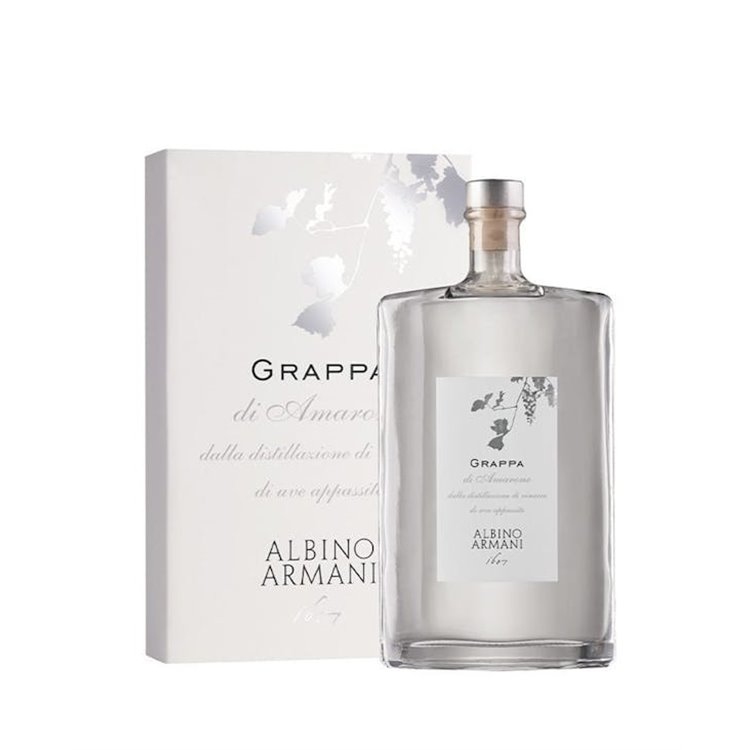 ARMANI A. TERRE DOMINICI srl GRAPPA DI AMARONE BIANCA Astucciata-Armani 0,50 ARMANI A. TERRE DOMINICI srl GRAPPA DI AMARONE BIANCA Astucciata-Armani 0,50