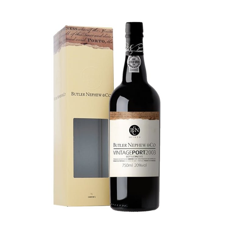 'CHRISTIE''S Port Wine Producer & Shipper E PORT Butler Nephew Vintage Astucciato 2003' 'CHRISTIE''S Port Wine Producer & Shipper E PORT Butler Nephew Vintage Astucciato 2003'