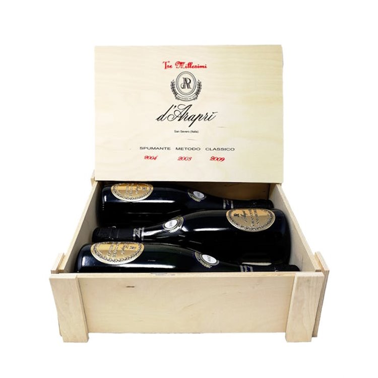 'D''ARAPRI'' srl Spumante Classico Cassa Legno 3 bottiglie BRUT Gran Cuvee XXI' 'D''ARAPRI'' srl Spumante Classico Cassa Legno 3 bottiglie BRUT Gran Cuvee XXI'