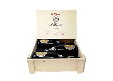 'D''ARAPRI'' srl Spumante Classico Cassa Legno 3 bottiglie BRUT Gran Cuvee XXI'