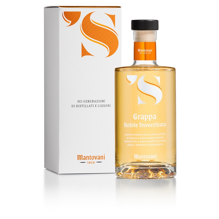 Distilleria Mantovani - ’S Grappa Nobile Invecchiata 40° 0.70 L. Distilleria Mantovani - ’S Grappa Nobile Invecchiata 40° 0.70 L.