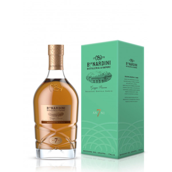 CONFEZIONE REGALO: Grappa Riserva 7 anni 45° Selezione Bortolo Nardini CONFEZIONE REGALO: Grappa Riserva 7 anni 45° Selezione Bortolo Nardini