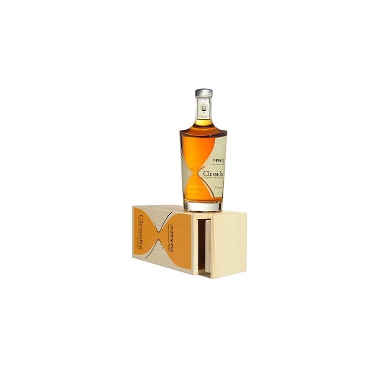 Distilleria Pisoni - Grappa Clessidra invecchiata 10 anni (confezione in legno) 70cl 50° Distilleria Pisoni - Grappa Clessidra invecchiata 10 anni (confezione in legno) 70cl 50°