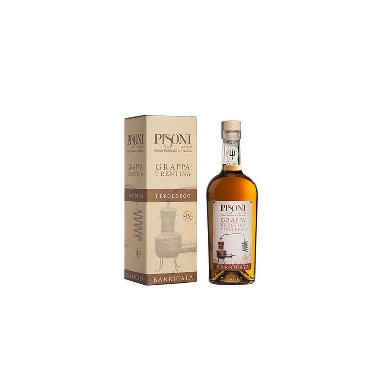 Distilleria Pisoni - Grappa Barricata Teroldego (astucciata) 70cl 45° Distilleria Pisoni - Grappa Barricata Teroldego (astucciata) 70cl 45°