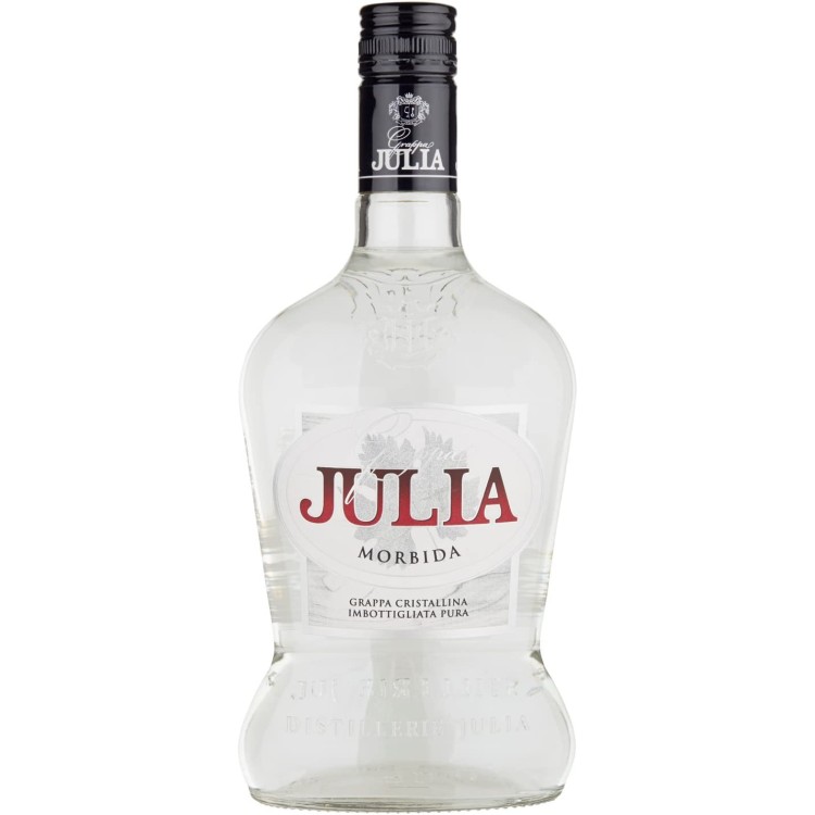 Grappa Julia Morbida Cristallina 40° 0,70 L. Grappa Julia Morbida Cristallina 40° 0,70 L.